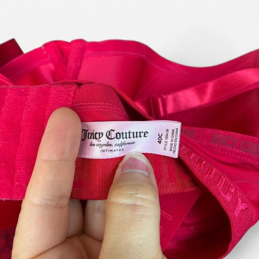 Juicy Couture black & red underwire bra combo Size 40C - Picture 6 of 8
